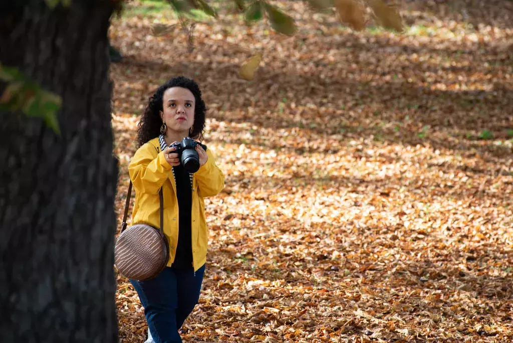 Violette sur le shooting © Ministères sociaux DICOM Jeanne Accorsini Sipa