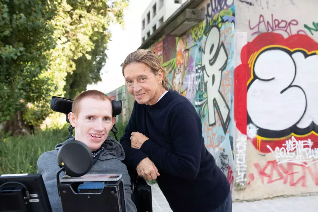 Aurélien et Sylvie sur le shooting © Ministères sociaux DICOM Jeanne Accorsini Sipa